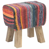 vidaXL klop 40 x 30 x 45 cm Pravo usnje večbarvno
