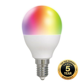 DELTACO, E14, LED, G45, 5W, 2700K-6500K, prigušivanje, bijelo svjetlo i boja, WiFi Pametna žarulja