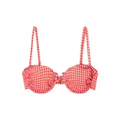 Bershka Bikini zgornji del rdeča/bela