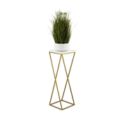 Stalak za cvece LOFT 70x24 cm zlatna/bela