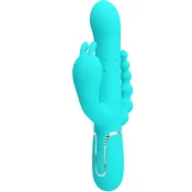 PRETTY LOVE PRETTY LOVE - CAMMY 4 V 1 VEČFUNKCIONALNI TROJNI ZAJEČKI VIBRATOR MODER, (22071369)