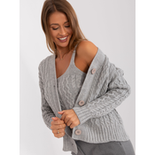 Grey knitted womens set