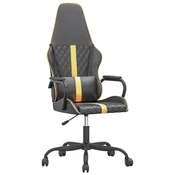 Vidaxl Gaming stol črno in zlato umetno usnje