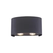 Paul Neuhaus LED zunanja stenska svetilka Carlo, 13 cm, črna - Sodobni - antracit - Kovina