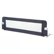 Northix Zložljiva posteljna ograja 152 x 42 cm z nastavljivimi trakovi, siva