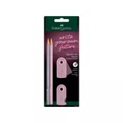 Faber Castell grafitna olovka FC sparkle set polyblister 2 graf. ol + rezac +gumica rose shadows 218480 ( E476 )
