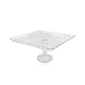 ALEGRE Servirni krožnik s podstavkom Glass 25x25cm/kvadraten/steklo, (5000198935)