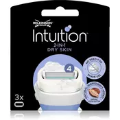 Wilkinson Sword Intuition Dry Skin nadomestne britvice (With 100% Natural Coconut Milk & Almond Oil) 3 kos