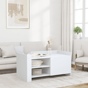 Stolic za kavu bijeli 100 x 50 x 50 cm od konstruiranog drva