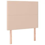Vidaxl Vzglavje postelje Cappuccino 80x5x118/128 cm umetno usnje
