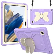 Nikcorp Ljubicasta zaštitna maska za iPad Mini 6 8.3 sa stalkom u obliku leptira, držacem za olovku i naramenicom