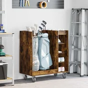 vidaXL Golf omara s kolesom Enobarvno Dimljeni oreh 65 x 45 x 98 cm
