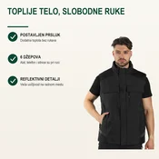 Tekton Pro Radni prsluk Granit, Tamnosivi