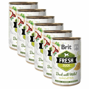 Konzerva Brit Fresh Duck with Millet 6x400 g