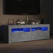 TV ormaric s LED svjetlima siva boja betona 120 x 35 x 40 cm