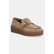 Weekend Max Mara loaferji ženski semišasti