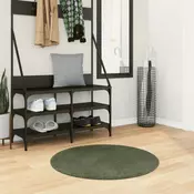 Tepih HUARTE kratkih vlakana mekani i perivi zeleni O 80 cm