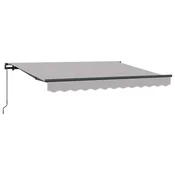 Vidaxl Retraktilna tenda Svetlo siva 250 x 200 cm blago