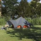vidaXL vidaXL Teepee šotor s streho Siva in oranžna 600 x 600 x 347 cm, (5000091107)