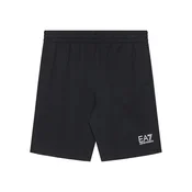 EA7 za fante. 7B000026_AF10380 Kratke bermuda hlače Core Identity črne barve (10Anos= 142cm), Črna, Priložnostno, Š