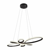 Crna LED viseća svjetiljka Fly – Trio