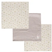 Set platnenih pelena Bebe-Jou - 70 ? 70 cm, Wish Grey, 3 komada