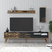 Hanah Home TV komoda sa policama Valensiya, 180 cm, Antracit-orah