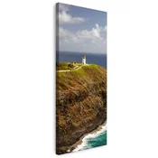 shumee Platno s sliko Narava Klif s svetilnikom 40x120 cm Morje Ocean