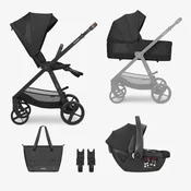Kikka Boo Kolica Mia 3in1 set sa I-SIZE autosedištem i tvrdom korpom Black