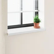 vidaXL Okenski nadstrešek Bela 100 x 35 x 4,5 cm PVC