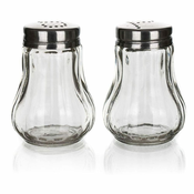 MONO solnica in poprovka 40ml steklo/neželezno jeklo (2 kosa) okrogla