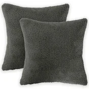 vidaXL Prevleka za blazino 2 pcs HEERLEN Temno siva 40 x 40 cm Bouclé