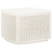 Vidaxl Vrtna miza bela 53x53x40 cm plastika