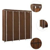 Ormar s 4 odjeljka smedi 175 x 45 x 170 cm