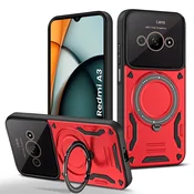 GS Oklepni ovitek za Xiaomi Redmi A3, magnetni obroč, rdeč