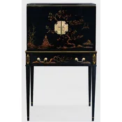 Casa Padrino luxury baroque cabinet with 11 drawers black/gold - Living room cabinet in Chinese style - Office cabinet - Luxury furniture in baroque style - Baroque furniture