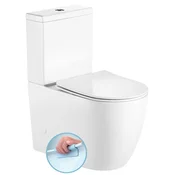 SAPHO INFINITY Rimless WC kombi, spodnji/zadnji iztok, bela keramika, varčno splakovanje