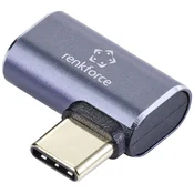 Renkforce Renkforce USB4® adapter [1x USB4® vtičnica - 1x ženski konektor USB-C®] 90° kotni levo\, aluminijasti vtič, (20460091)