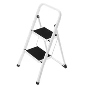 Songmics Dvostopenjski lestev 2 stopnji 55x455x82 cm Bela