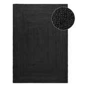 Črna obojestranska/ročno tkana preproga iz jute 200x300 cm Juno – Hanse Home