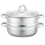 slomart Kuhinjski lonec za kuhanje na pari, jeklo, komplet 3 delni, o24cm - 3,5l