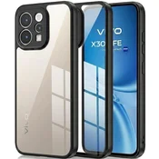 GS Ovitek za Vivo V70 5G, Fusion Hybrid, prozoren s črnim okvirjem