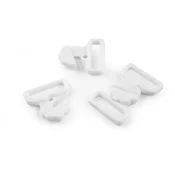 Zapirala za kopalke širine 17 mm iz plastike - bela (5 parov)