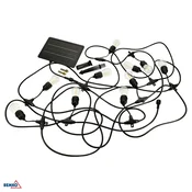 Bemko solarna svetlobna veriga 10 m, 10 LED, 3000 K, IP65, črna BM-C83-SOB-003BL-3K