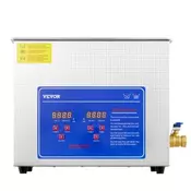 VEVOR Ultrazvočni čistilec 6 L 325x175x275 mm srebrne barve