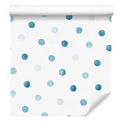 Tapeta z modrimi pikami v akvarelnem slogu 50x1000 cm