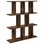 vidaXL Stenska polica Dimljen hrast 102 x 20 x 96 cm Inženirski les