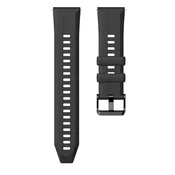 INF Združljiv 22 mm silikonski nadomestni pas za uro Huawei GT6 - športni slog s črno zaponko Black, (5000075714)
