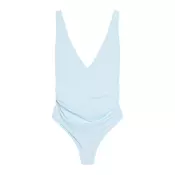 Bershka Bodi majica  svetlo modra