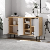 Hanah Home Konzola Viyana, 120x75x29,6 cm, Bela-hrast